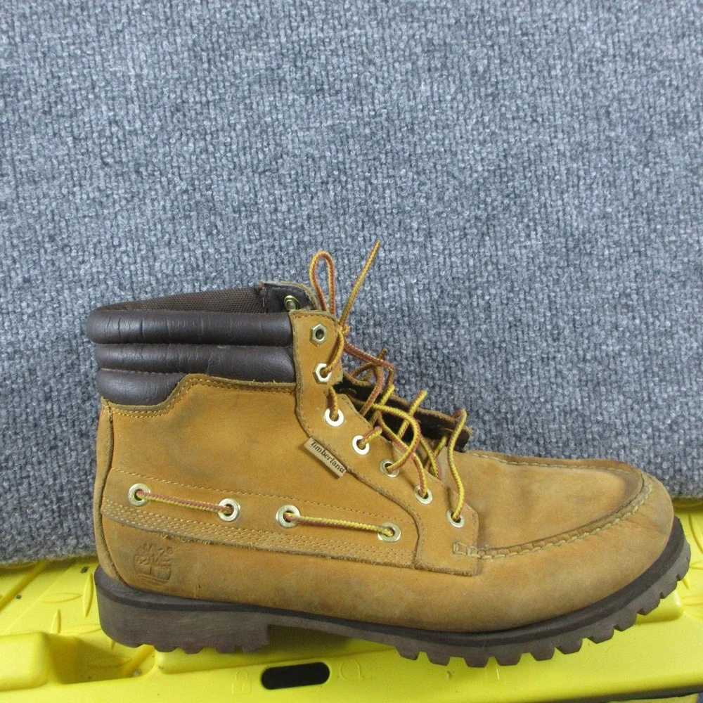Timberland Oakwell Boots Mens Size 10 Brown Nubuck Ankle Work Combat Lace Up Lug